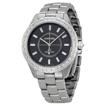 Chanel J12 Automatic Black Dial Grey Titanium Ceramic Unisex Watch H3155
