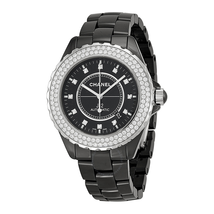 Chanel J12 Black Diamond Dial and Bezel Unisex Watch H2014