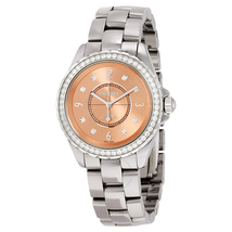 Chanel J12 Chromatic Diamonds Pink Dial Titanium Ceramic Ladies Watch H2564
