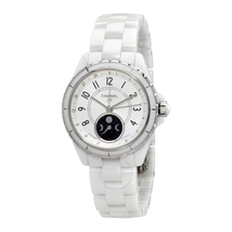 Chanel J12 Moon Phase Mother of Pearl Dial White Ceramic Ladies Watch H3404