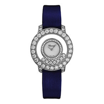 Chopard Happy Diamond Mother of Pearl Diamond Bezel 18k White Gold Ladies Watch 209412-1001