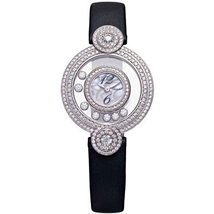 Chopard Happy Diamonds Mother of Pearl Silk Strap Ladies Watch 209341-1001