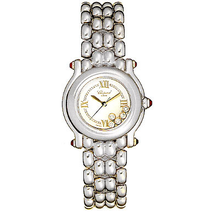 Chopard Happy Sport Diamond 18kt White Gold Ladies Watch 27/6150-21