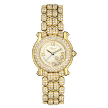 Chopard Happy Sport Diamond 18kt Yellow Gold Ladies Watch 27/6194-20
