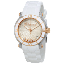 Chopard Happy Sport Silvertone Guilloche Dial Ladies Watch 278551-6002