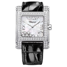 Chopard Happy Sport Square II Mother of Pearl Diamond Ladies Watch 283571-1001