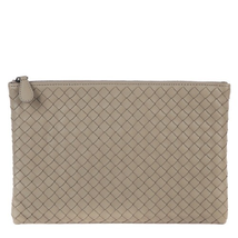 Bottega Veneta Ladies Pouch bag Pouchette Gray Bv Docu Lg Zppouch New 522429 V001N 2304