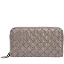 Bottega Veneta Zip Around Wallet- Light Grey 114076 V4651