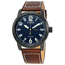Citizen Chandler Dark Blue Dial Brown Leather  Men's Watch BM8478-01L