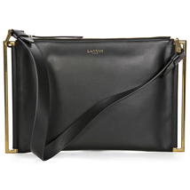 Lanvin Open Box -  Zeeta Clutch Bag - Black ECS1ETOA10-10