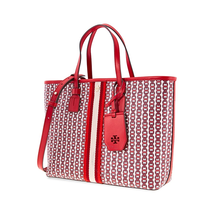 Tory Burch Gemini Link Canvas Small Tote- Liberty Red Gemini Link 53304-939