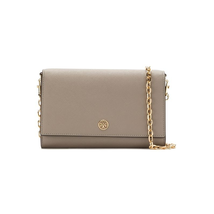 Tory Burch Ladies Leather Robinson Gray Robinson Chain Wallet 52708-082