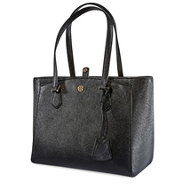 Tory Burch Robinson Small Triple-compartment Tote- Black 54146-001
