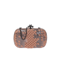 Bottega Veneta Ladies Clutch bag Eveningknt Dusty Pink Bv Knot Os In Impreratric 498478 VBJ31 5732