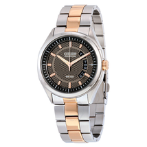 Citizen HTM Eco-Drive Black and Brown Dial Two-tone Men's Watch AW1146-55H