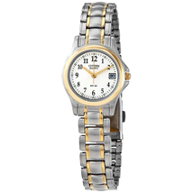 Citizen Ivory Dial Ladies Two Tone Watch EU1974-57A
