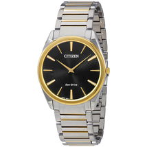 Citizen Stiletto Black Guilloche Dial Men's Watch AR3074-54E