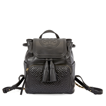 Tory Burch Fleming Leather Backpack- Black 45143-001