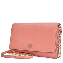 Tory Burch Ladies Robinson Chain Wallet Medium Rose 52708-235