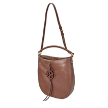 Tory Burch Miller Metal-logo Slouchy Hobo Bag- Milk Chocolate 61179-220