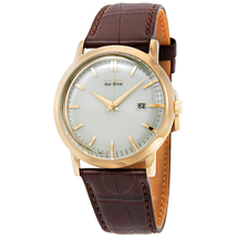 Citizen Eco-Drive Ivory Dial Brown Leather Men's Watch BM7193-07B