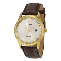 Citizen Men's Straps Eco-Drive Ivory White Dial Watch AW1232-04A
