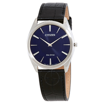 Citizen Stiletto Navy Blue Guilloche Dial Men's Watch AR3070-04L