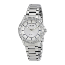 Citizen Drive Silver Dial Ladies Watch FE6060-51A