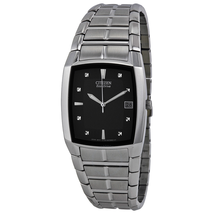 Citizen Eco Drive Black Dial Stainless Steel Men's Watch BM6550-58E