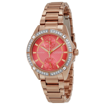 Citizen POV Eco-Drive Coral Dial Ladies Watch FD3003-58X