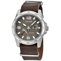 Citizen PRT Taupe Dial Brown Leather Men's Watch AW7039-01H