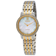 Citizen Silhouette Crystal Mother of Pearl Dial Ladies Watch EX1484-57D
