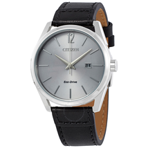 Citizen CTO Silver Dial Men's Leather Watch BM7410-01A