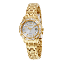 Citizen Diamond Silver Dial Yellow Gold-tone Ladies Watch EW2362-55A