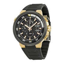 Citizen Eco Drive Endeavor Black Dial Black Polyurethane Strap Men's Watch CA0448-08E
