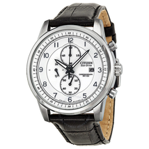 Citizen Eco-Drive Chronograph White Dial Stainless Steel Men's Watch CA0331-05A