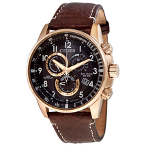 Citizen PCAT Perpetual Alarm Chronograph Black Dial Men's Watch AT4133-09E