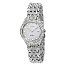 Citizen Silhouette Crystal Silver Dial Ladies Watch EW2320-55A