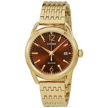 Citizen Eco Drive Bronze Dial Ladies Watch FE6083-56X