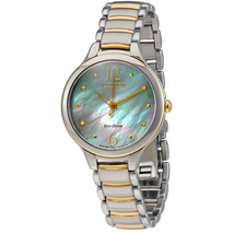 Citizen L Mother Of Pearl Dial Ladies Two Tone Watch EM0554-58N