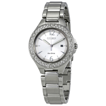 Citizen Silhouette Crystal Silver Dial Ladies Watch FE1160-54A