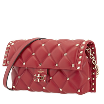 Valentino Candystud Quilted Shoulder Bag- Red QW0B0B83NAP-0RO