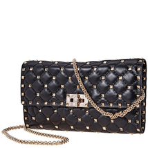 Valentino Rockstud Spike Crossbody Bag- Black RW2B0137NAP/E