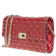 Valentino Rockstud Spike Crossbody Bag- Red RW2B0137NAP 0RO