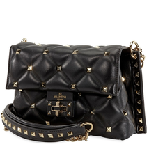 Valentino Small Candystud Crossbody Bag- Black RW2B0C72NAP-0NO