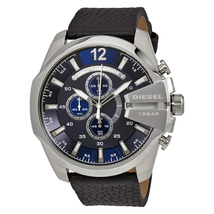 Diesel Mega Chief Navy Blue Dial Men's Chronograph Watch DZ4423