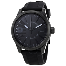 Diesel Rasp Black Dial Black Silicone Men's Watch DZ1807