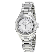 Ebel Onde Silver Diamond DIal Stainless Steel Ladies Watch 1216092