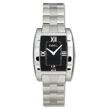 Ebel Tarawa Black Dial Stainless Steel Ladies Watch 9656J21-5486