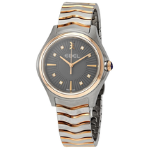 Ebel Wave Quartz Diamond Grey Dial Ladies Watch 1216309